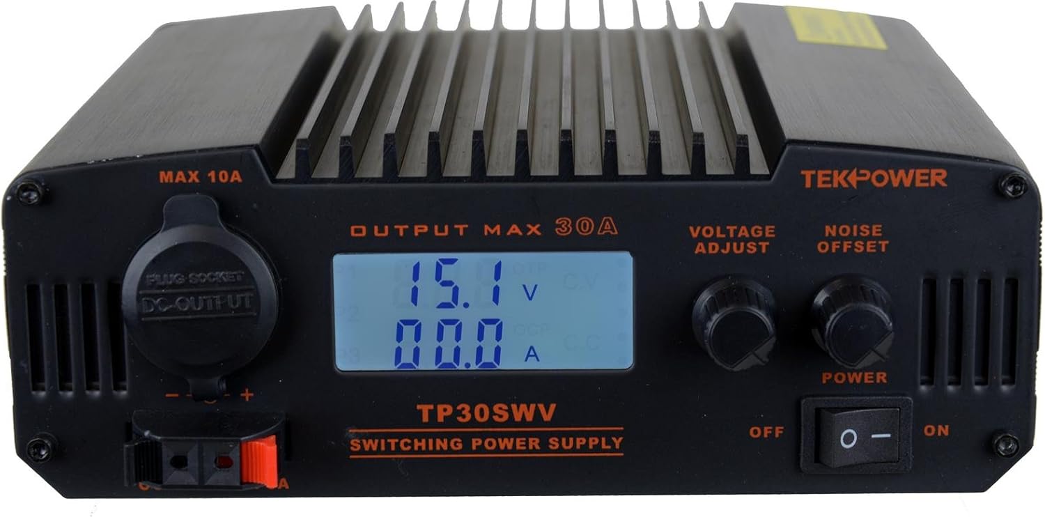 TekPower TP30SWV 30 Amp DC 13.8V Digital Switching Power Supply with Noise Offset