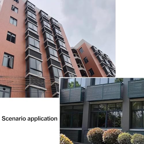 TRUNXUCL Outdoor Air Conditioner Privacy Fence, Aluminum AC Covers, Freestanding Louvered Space Divider, Noise Reduction, Dustproof and Waterproof