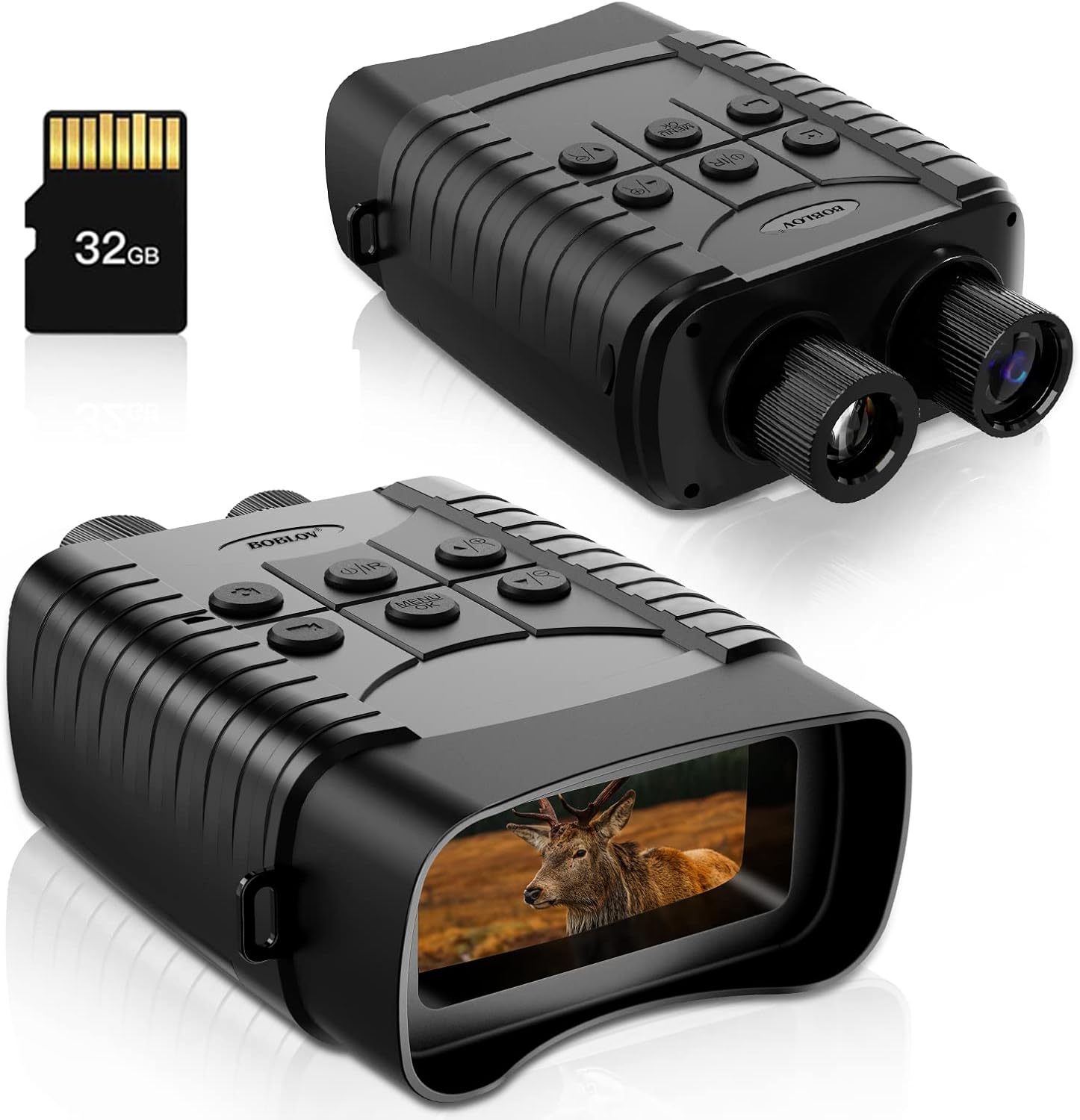 BOBLOV Night Vision Binoculars for Adults, Digital Night Vision Goggles for Hunting Military Tactical, HD Photo & 1080P Video from 400m in Total Darkness with 3" LCD