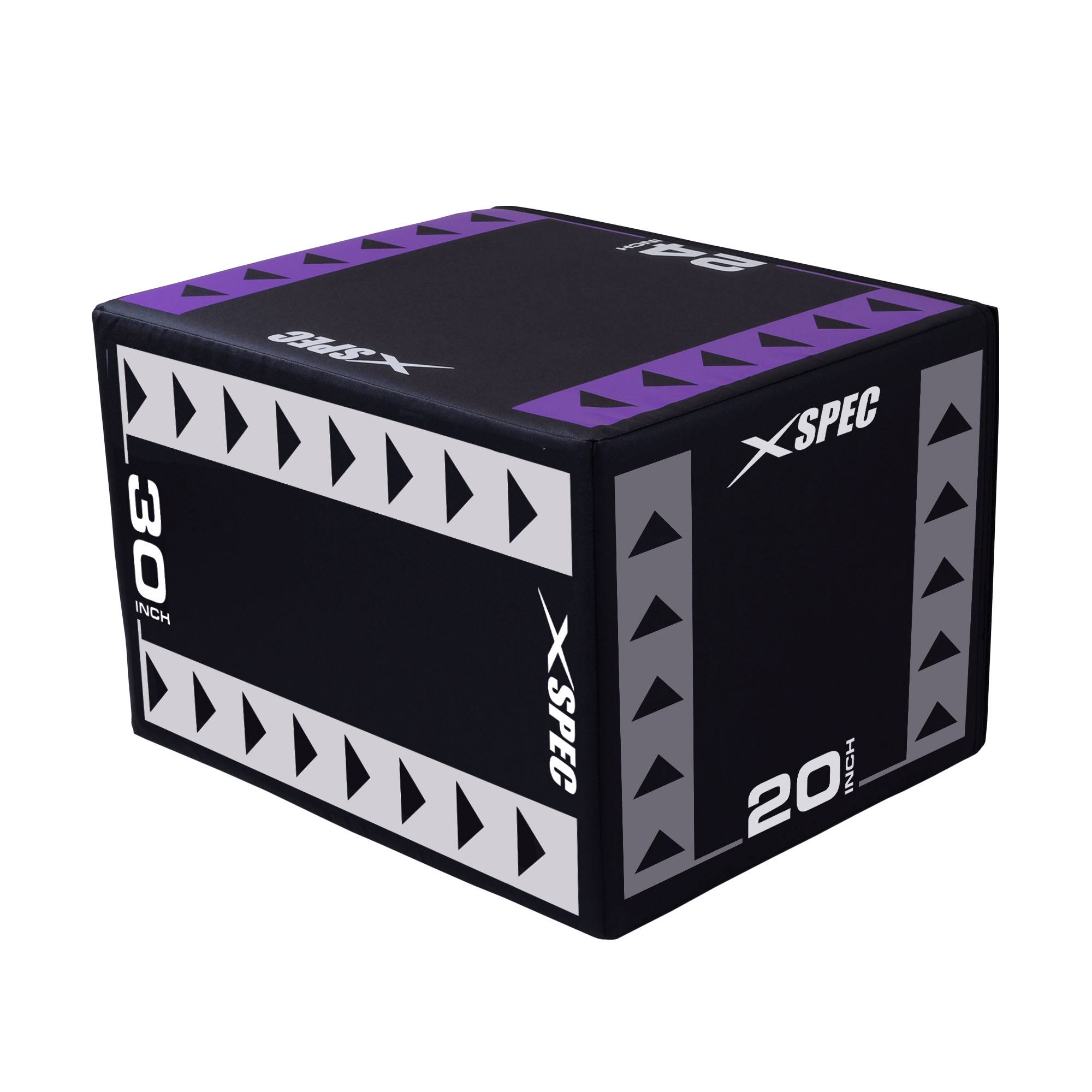 Xspec 3 in 1 Plyometric Fitness Exercise Jump Foam Box, 30x22 x 24x22 x 20x22