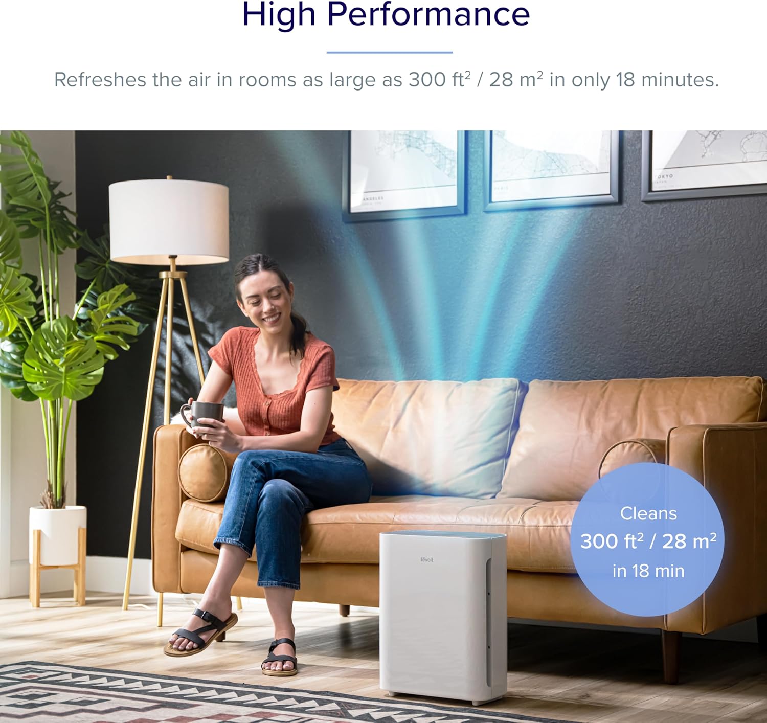 LEVOIT Air Purifiers for Home, HEPA Filter Cleaner with Washable Filter & Air Purifiers for Bedroom Home, 3-in-1 Filter Cleaner with Fragrance Sponge