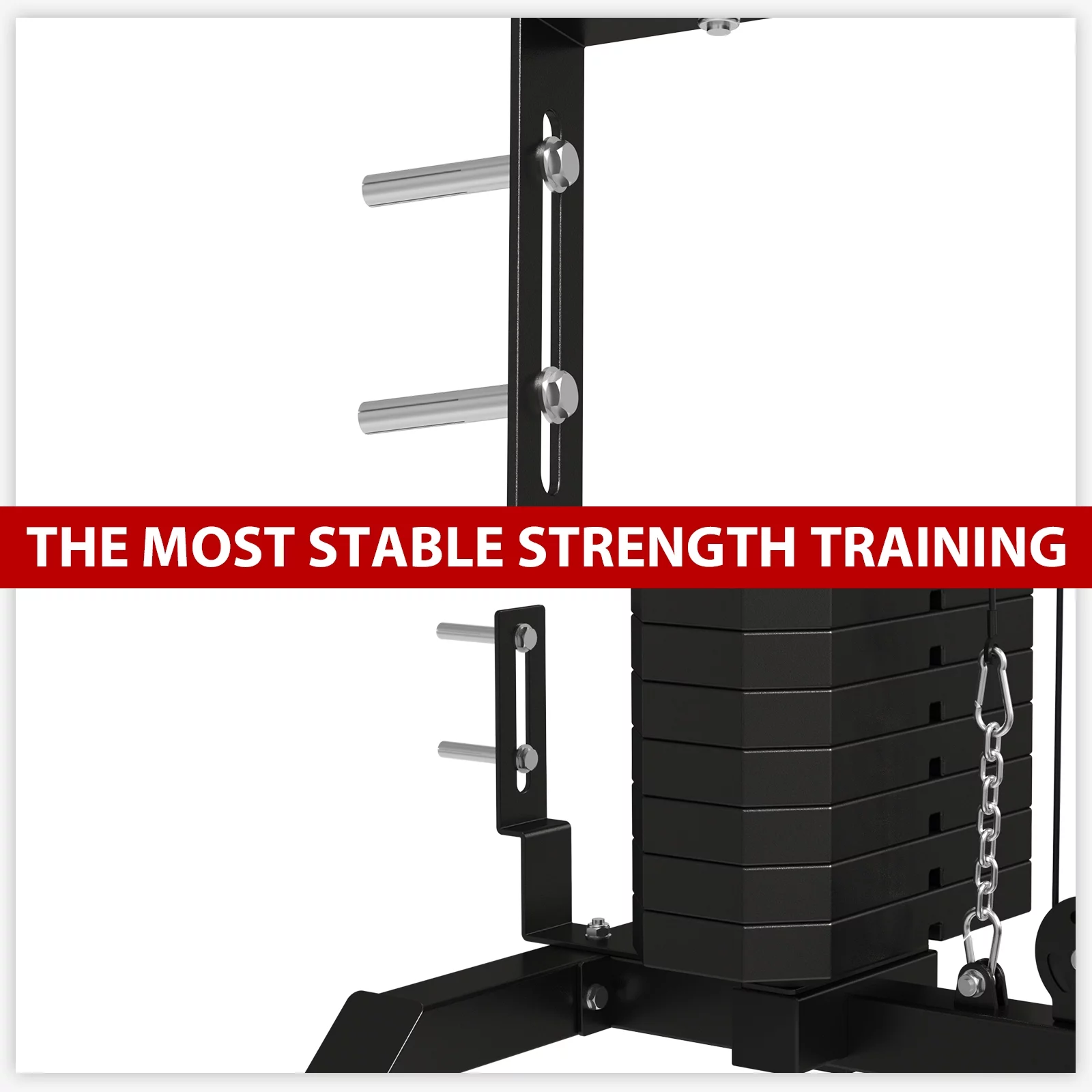 Mikolo Cable Crossover Machine Home Gym, Wall Mount Cable Station with 200LBS Weight Stack,Lat Pull Down Machine with 27 Positions Dual Pulley System