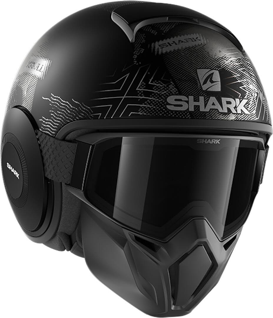 Shark - Helmet Street-Drak Krull Black / Green / Glitter - Size L