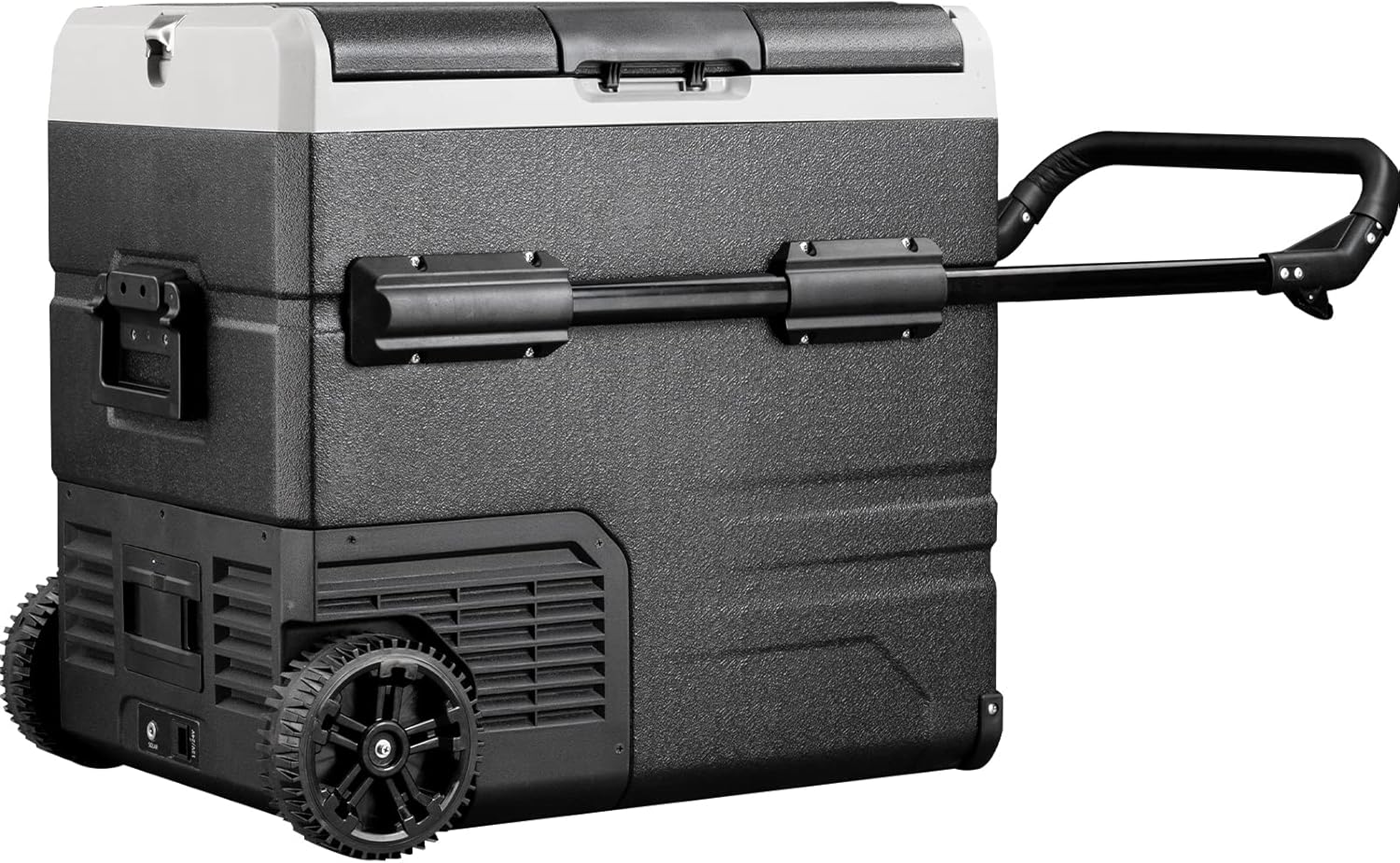 VEVOR 12 Volt Refrigerator 48Qt, Dual Zone Car Fridge Freezer w/App Control & Wheels 12/24V DC & 110-240V AC Electric Compressor Cooler for Truck Vehicle RV Boat Outdoor & Home Use, -4℉-68℉ Black