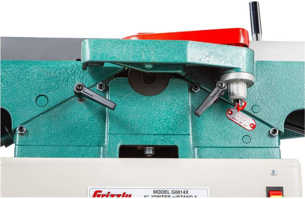 Grizzly Industrial G0814X - 6" Jointer W/Stand & V-Helical Cutterhead