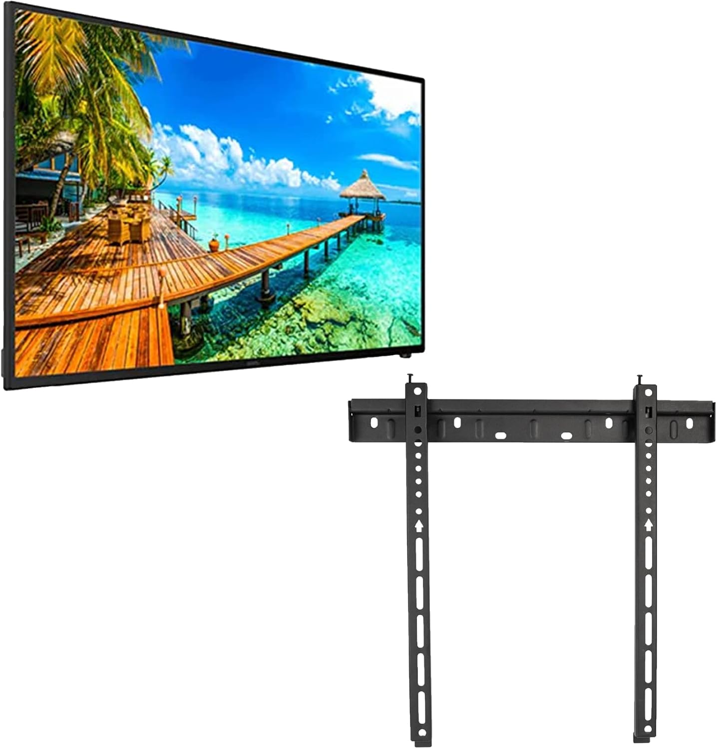 ONN 50-Inch Class 4K Ultra HD 2160p LED TV 60Hz Refresh Rate 10W Speakers + Free Wall Mount (No Stands) ONA50UB19E05 (Renewed)