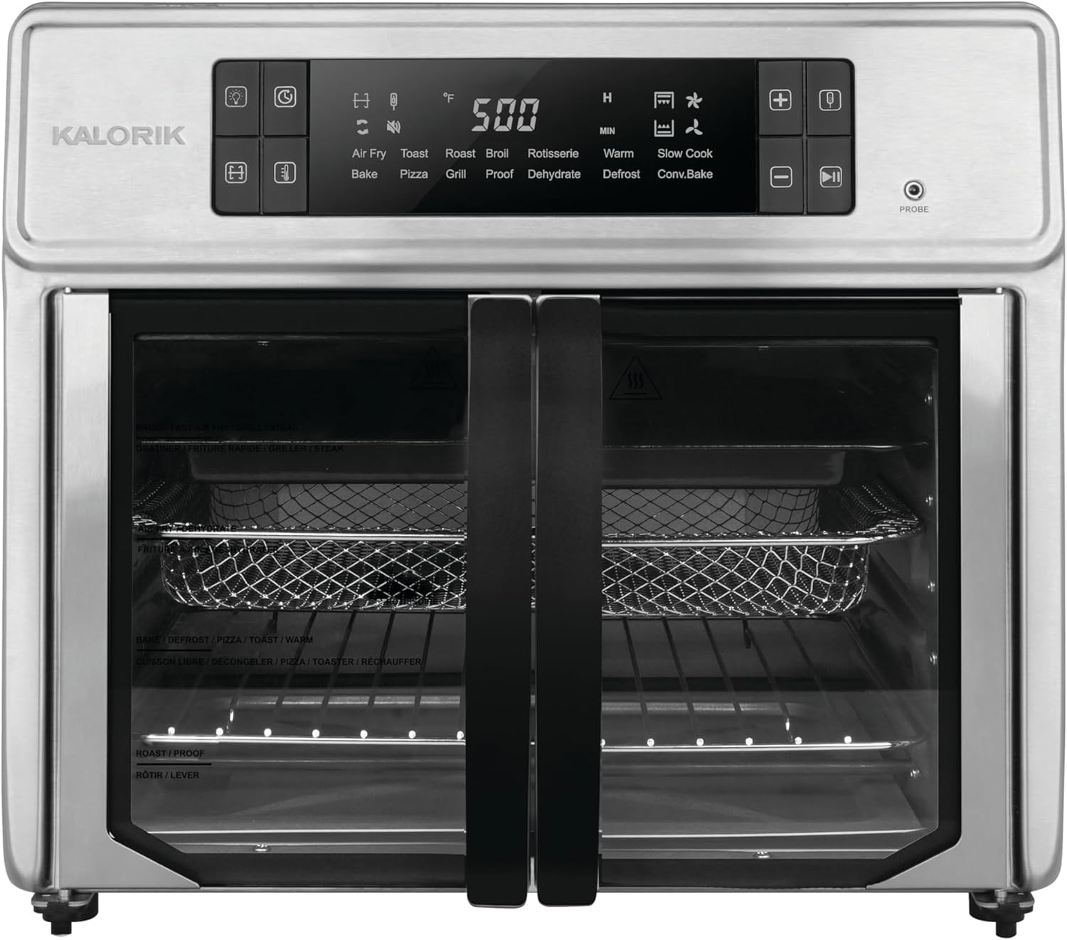 Kalorik MAXX Advance 26 Quart Digital Air Fryer Oven with 9 Accessories, Stainless Steel (AFO 52425 OW)