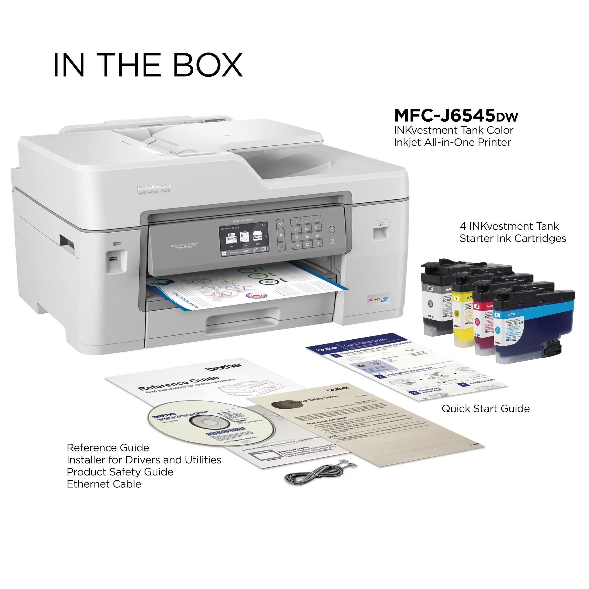 Brother MFC-J6545DW INKvestment Tank Color Inkjet All-in-One Wireless Printer