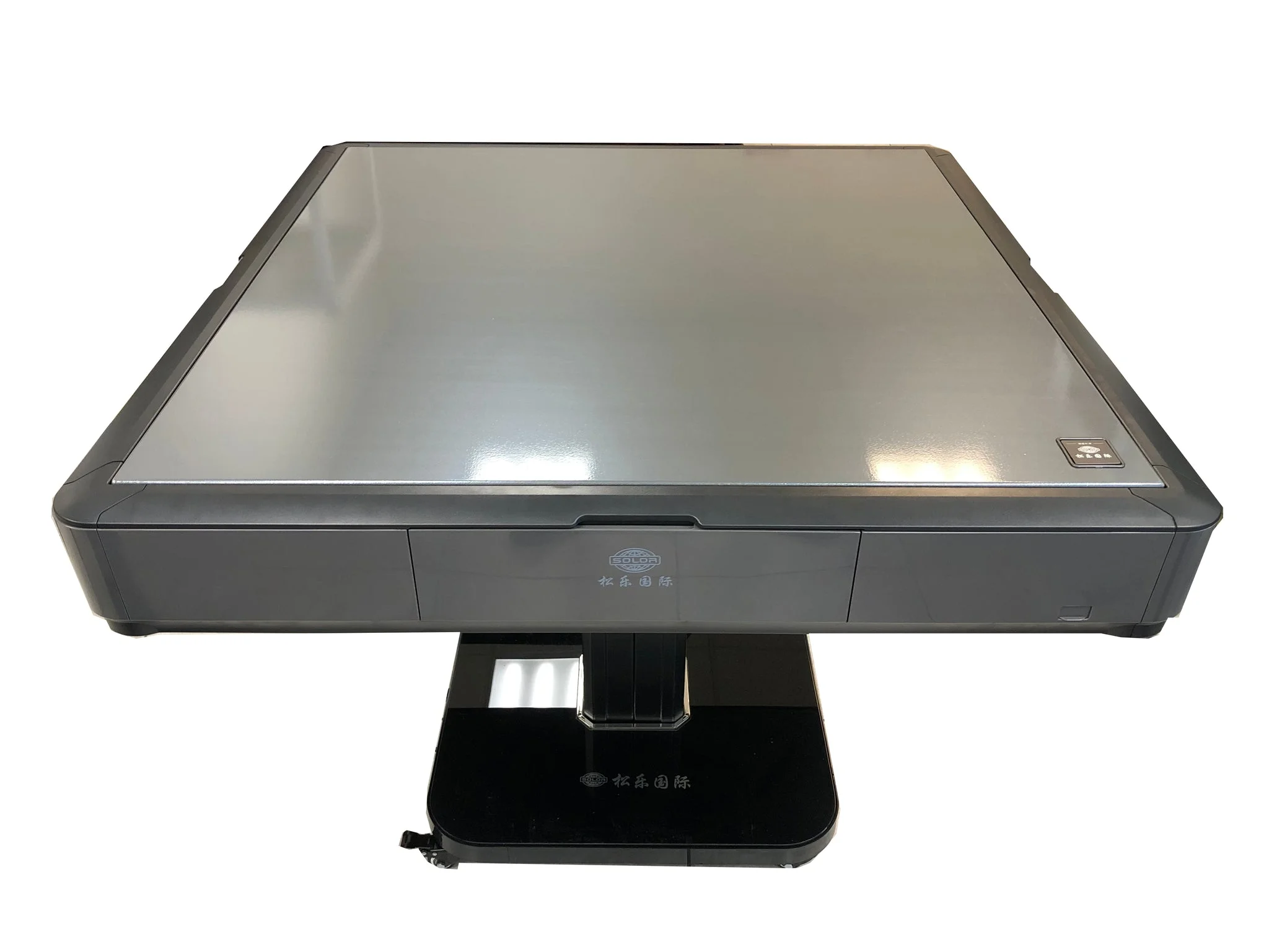 USAMJTABLE MJ-MINI360 Automatic Mahjong Table Gray Color. Utral-Thin Roller Coast Folding Style with 40mm Numbered Tiles Table Cover Included. Ship From USA