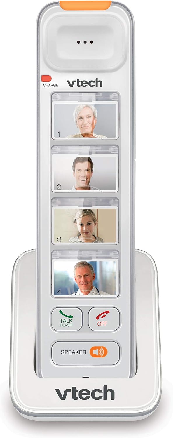 VTech SN5147 Amplified Corded/Cordless Senior Phone with Answering Machine, Call Blocking, 90dB Extra-loud Visual Ringer, One-touch Audio Assist on Handset up to 50dB, Big Buttons and Large Display