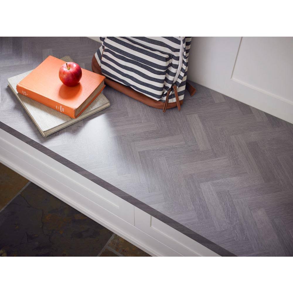 Formica 4 ft. x 8 ft. Laminate Sheet in Silver Oak Herringbone with Matte Finish, Silver Oak Herringbone Matte