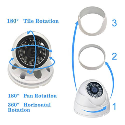 1080p Dome Security Camera HD 4-in-1 CCTV Camera 2.8mm-12mm Varifocal Lens 100ft