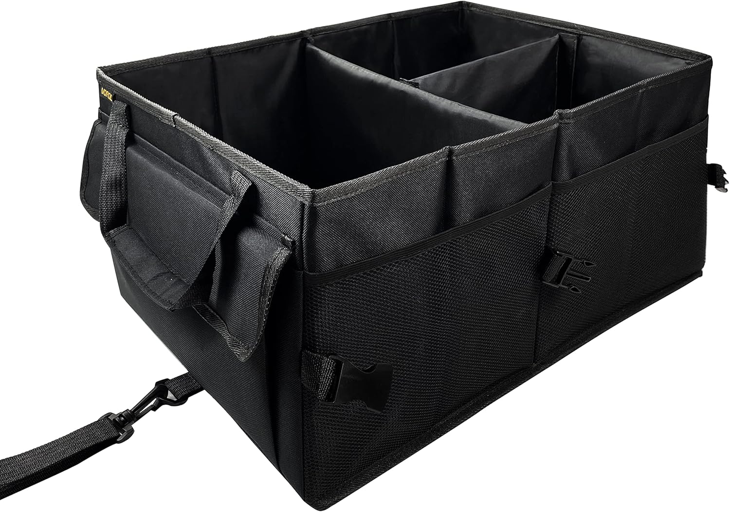 VOPQL Trunk Organizer and Storage - Collapsible Portable Trunk Organizer, Multi-Compartment Automotive Consoles & Organizers, Durable Foldable Cargo Storage Box for All auto, SUV, Truck, Minivan