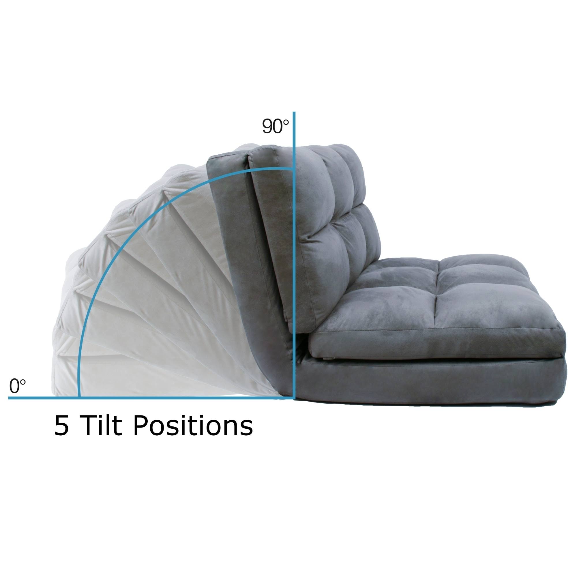 Loungie Microsuede 5-Position Convertible Flip Chair/ Sleeper (Purple)