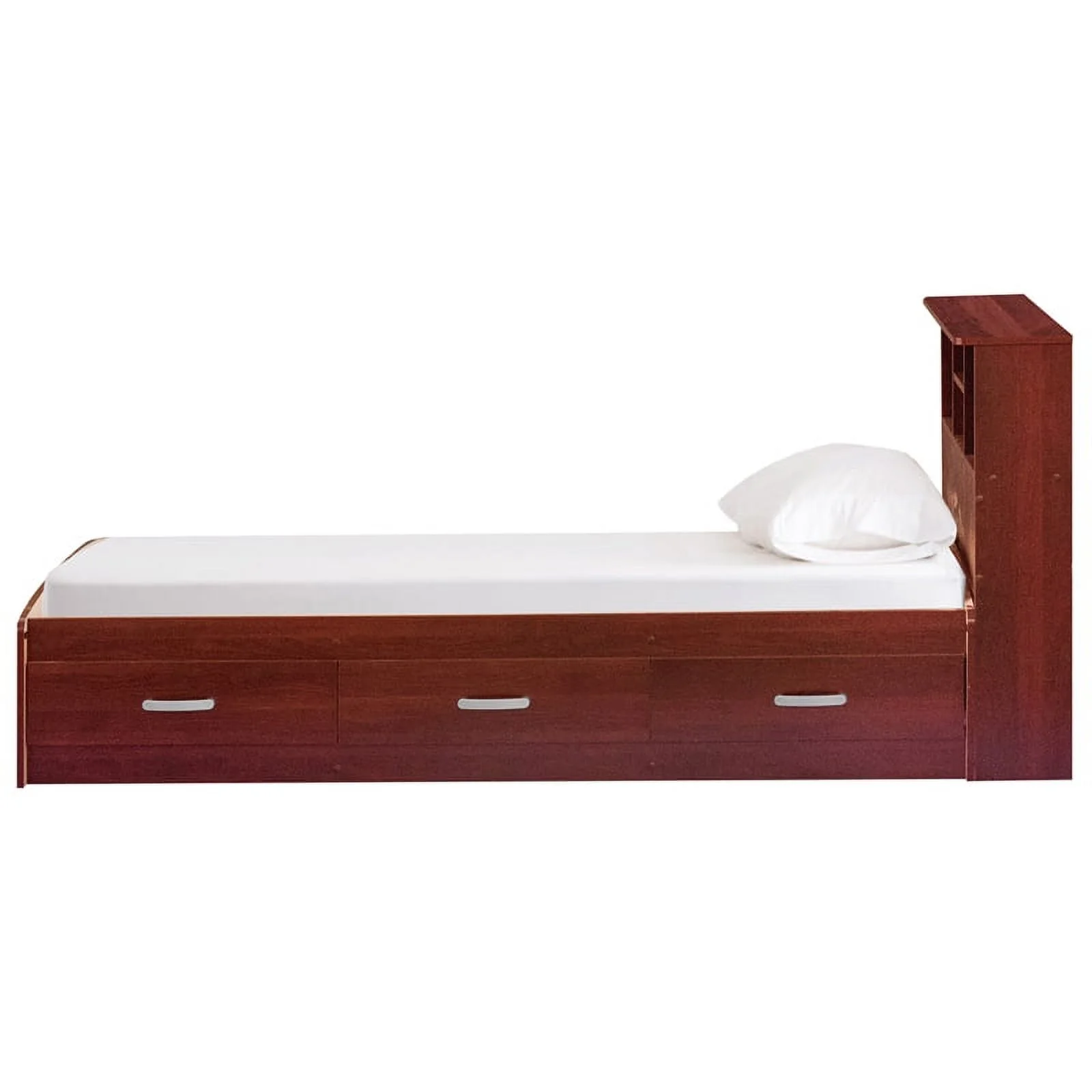 Home Square 3-Piece Set with Twin Bed 4-Drawer Dresser with Lock and Nightstand