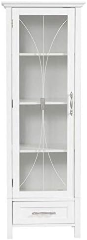Pemberly Row 49 1-Door Linen Cabinet in White