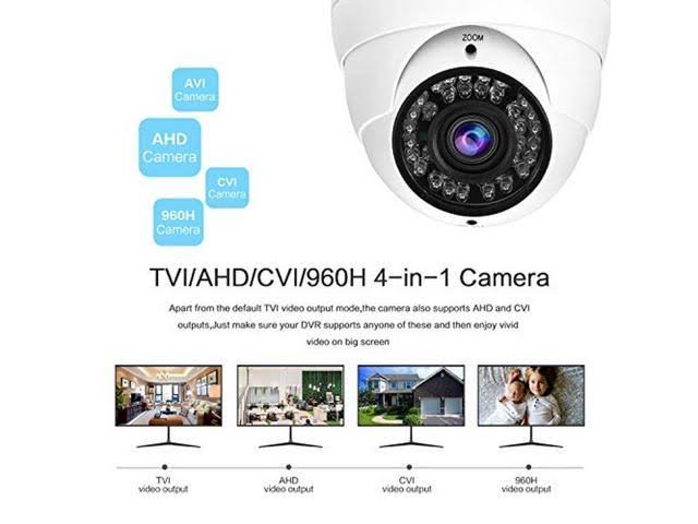 1080p Dome Security Camera HD 4-in-1 CCTV Camera 2.8mm-12mm Varifocal Lens 100ft