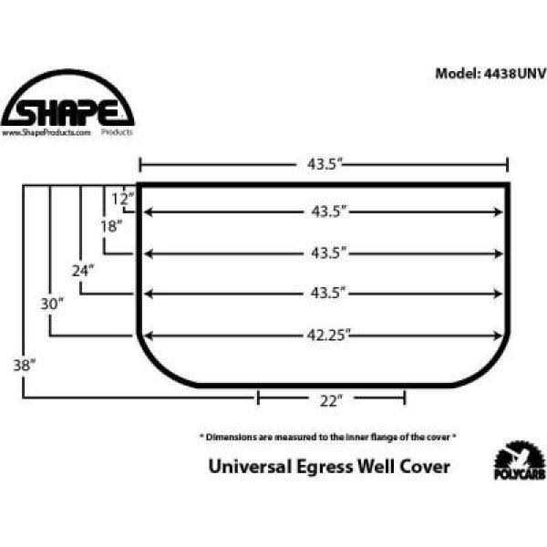 SHAPE PRODUCTS 44 in. W x 38 in. D x 2-1/2 in. H Premium Square Window Well Cover - Shop Hardware Tools Online Store