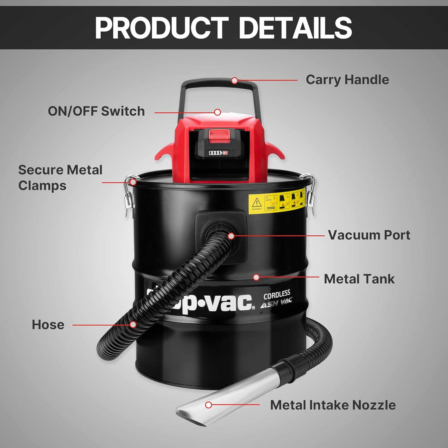 Shop-Vac 4 Gallon 2.0 Peak HP Ash Vacuum and 5 Gallon 9.0 Peak Kpa Ash Vacuum
