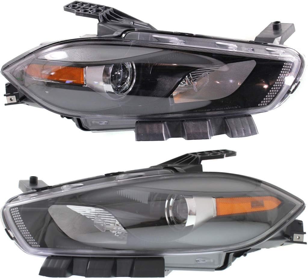 For Dodge Dart Headlight Assembly 2013 2014 2015 Pair Driver and Passenger Side Halogen CAPA Certified CH2502240