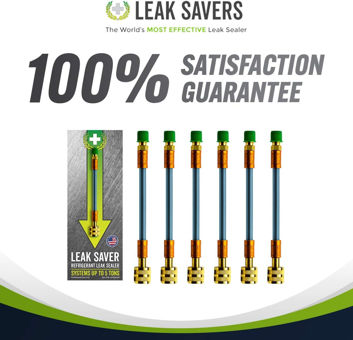 Leak Saver: Direct Inject - Refrigerant Leak Sealer - For Systems Up to 5 Tons - Compatible With Most Air Conditioner and Refrigeration Systems - Proudly Made in the USA