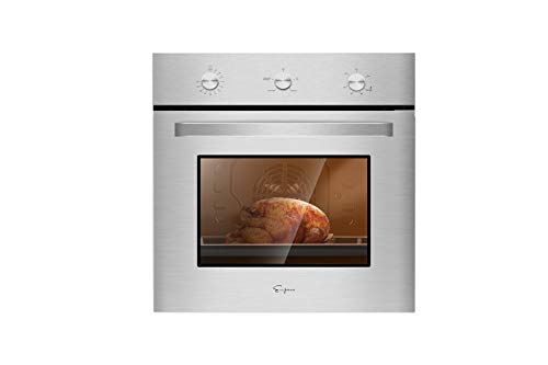 Single Gas Wall Oven Bake Broil Rotisserie Functions with Mechanical Controls-Built-in Timer-Convection Fan in Stainless Steel