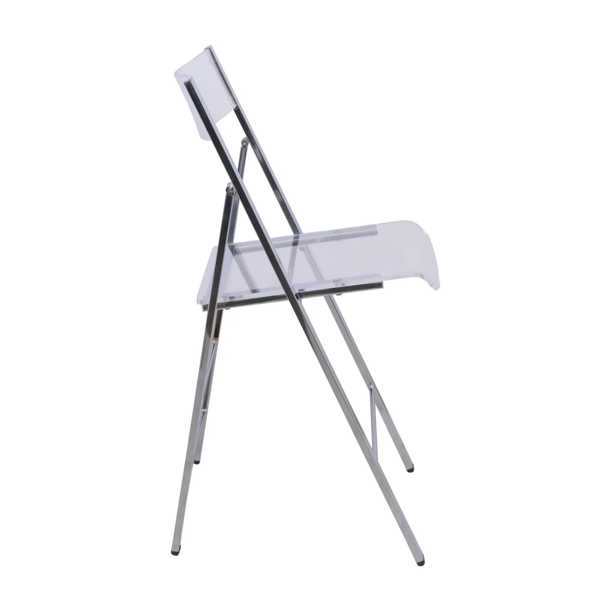Menno Modern Acrylic Folding Chair, Set of 4 - Clear