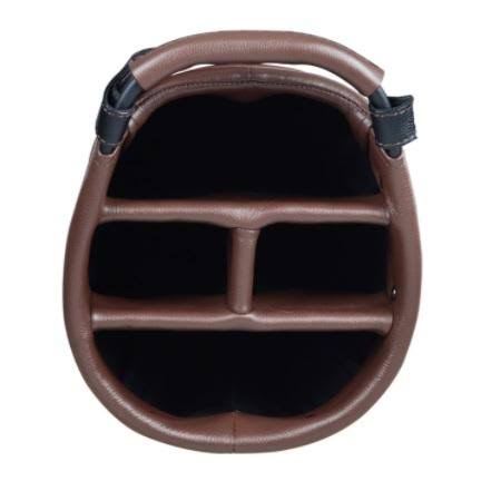 Sun Mountain Leather Cart Bag, Brown/Khaki