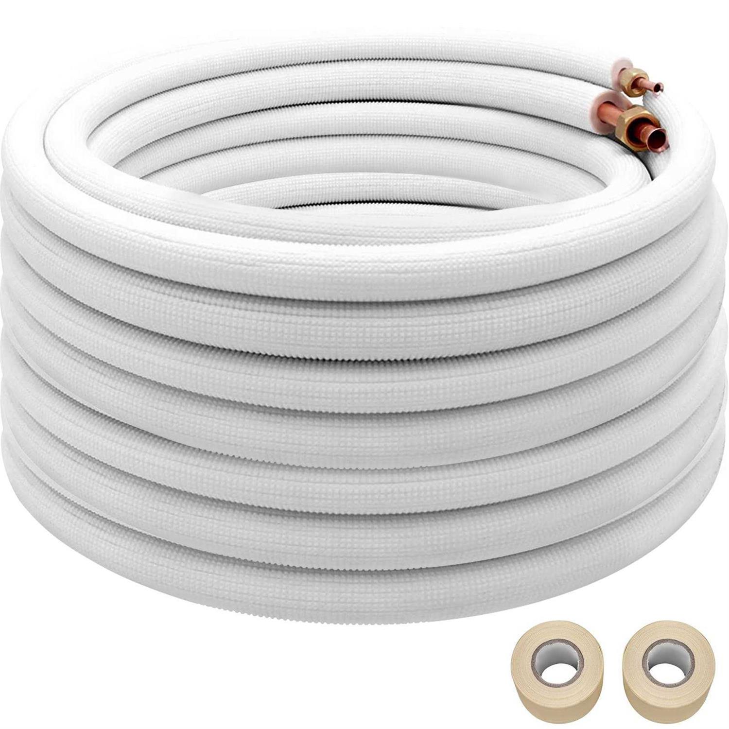 VEVOR Mini Split Copper Line Set Length 3/8 OD Copper Pipes for Mini Split Air Conditioner - Shop Hardware Tools Online Store