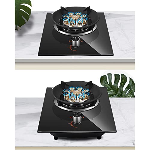 Burner Gas Cooker gas hob Built-in Gas Hob, Table Top Cooking, Portable Lightweight Gas Stove Single Burner， Easy To Use/Compact And Practical Design [Energy Class A]