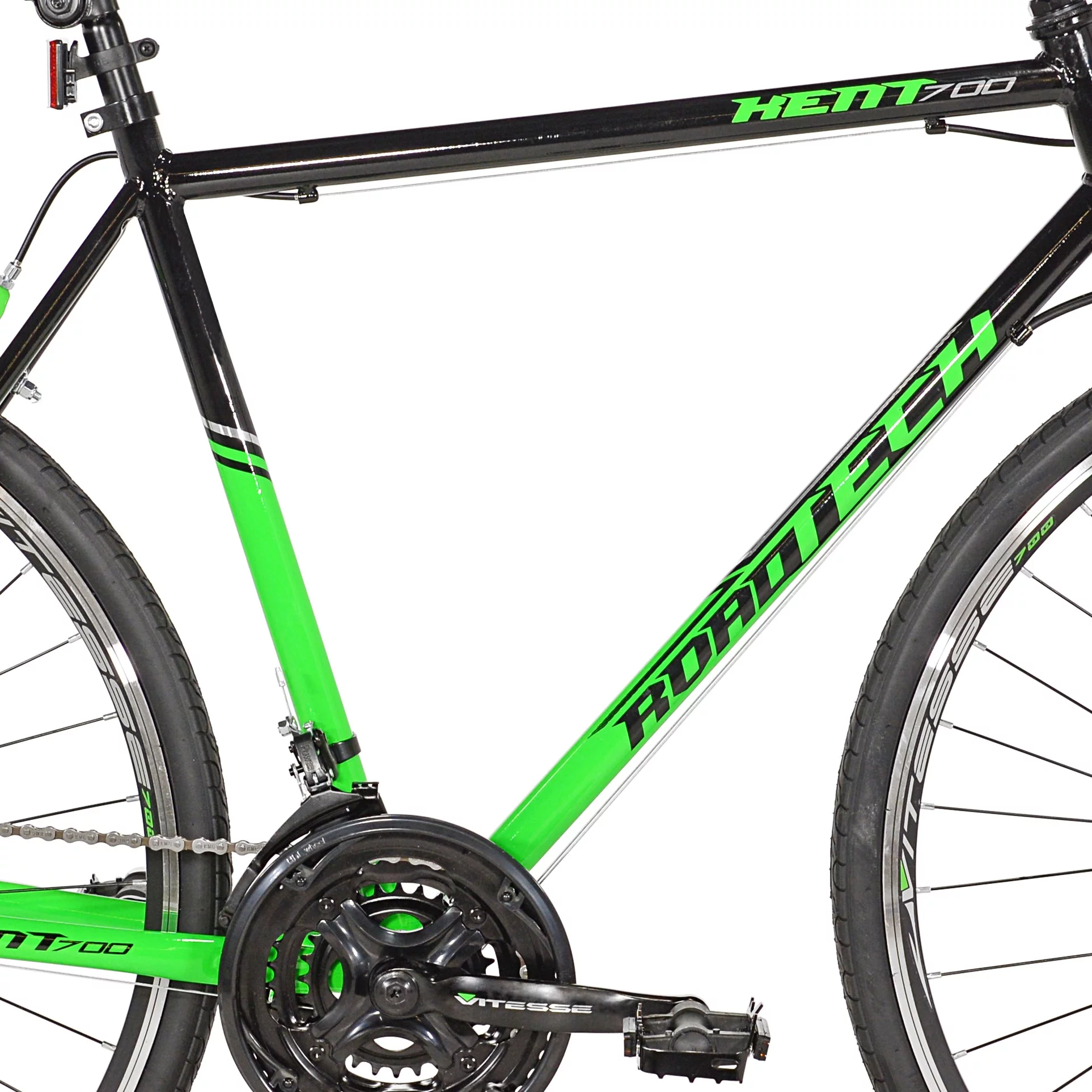 Kent 700c RoadTech Men's Bike, Black/Green