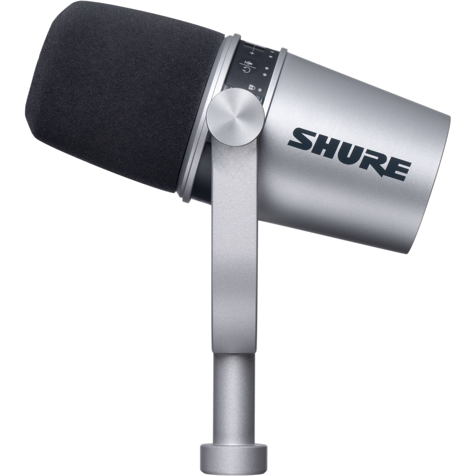 Shure MV7 USB Podcast Microphone - Silver