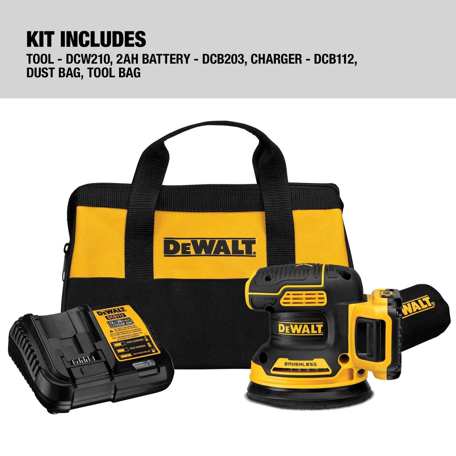 Dewalt DCW210D1 20V MAX XR 5 Cordless Random Orbital Sander Kit - Shop Hardware Tools Online Store