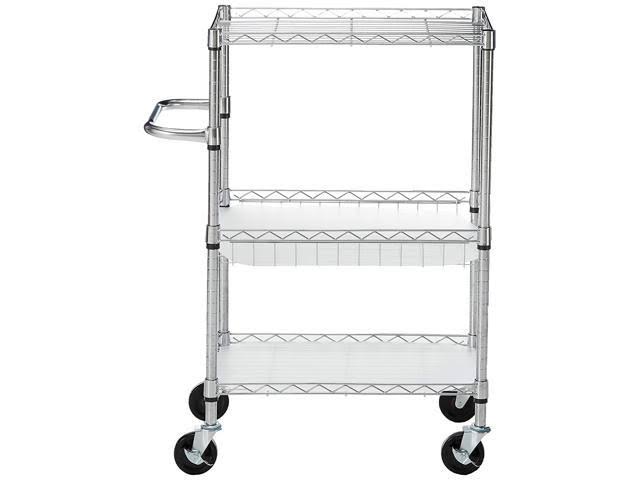 Lorell LLR84859 3-Tier Rolling Cart