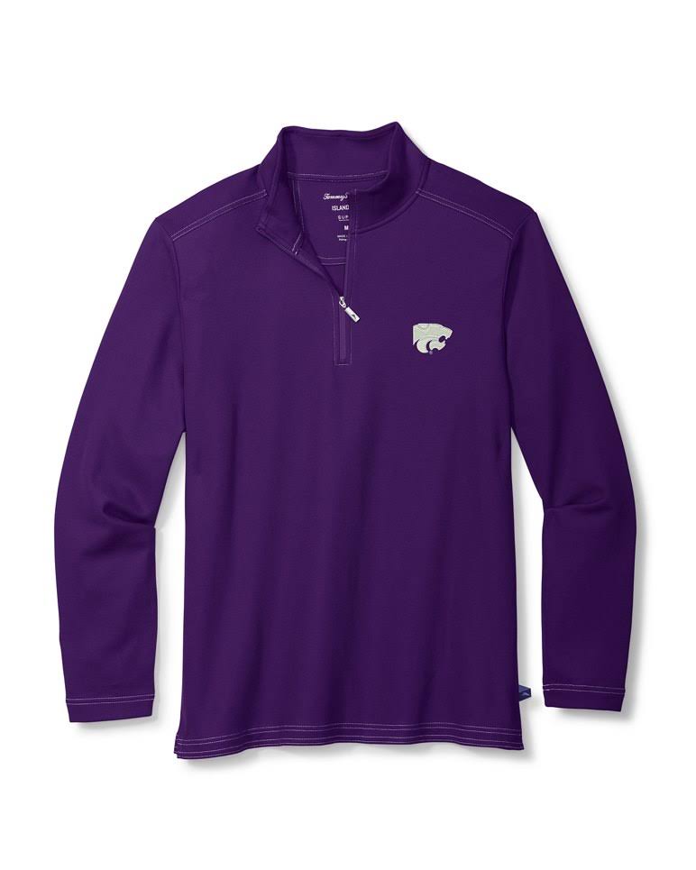 Tommy Bahama Men&s Collegiate Emfielder Half-Zip - kansas_state - Size M