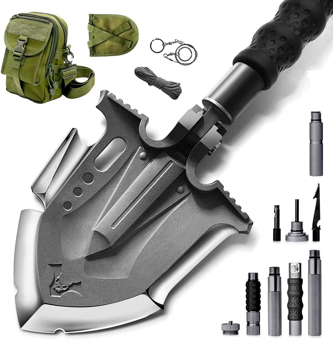 Zune Lotoo Survival Camping Shovel Folding Tactical Gear Multifunctional Emergency Outdoor Fishing Folding Off-Roading Camping Hiking Multi Tools