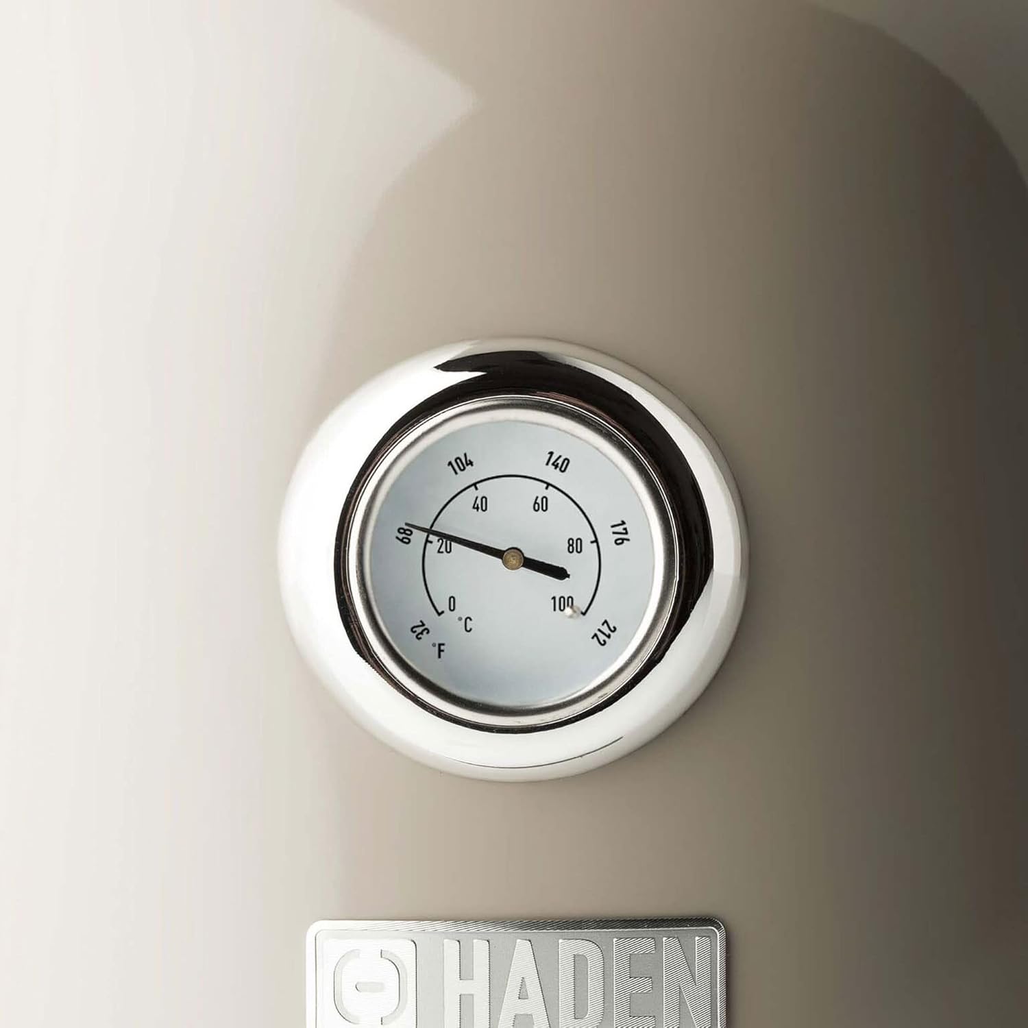 Haden Dorset Stainless Steel Auto Shut Off Electric Tea Kettle with Dorset Stainless Steel Wide Slot Toaster 4 Slice, Beige/Putty