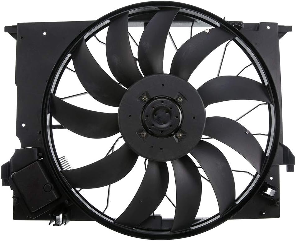 A-Premium AC Condensor Radiator Cooling Fan Assembly Replacement for Mercedes-Benz CL550 600 CL63 AMG E320 S350 550 600 2005-2014