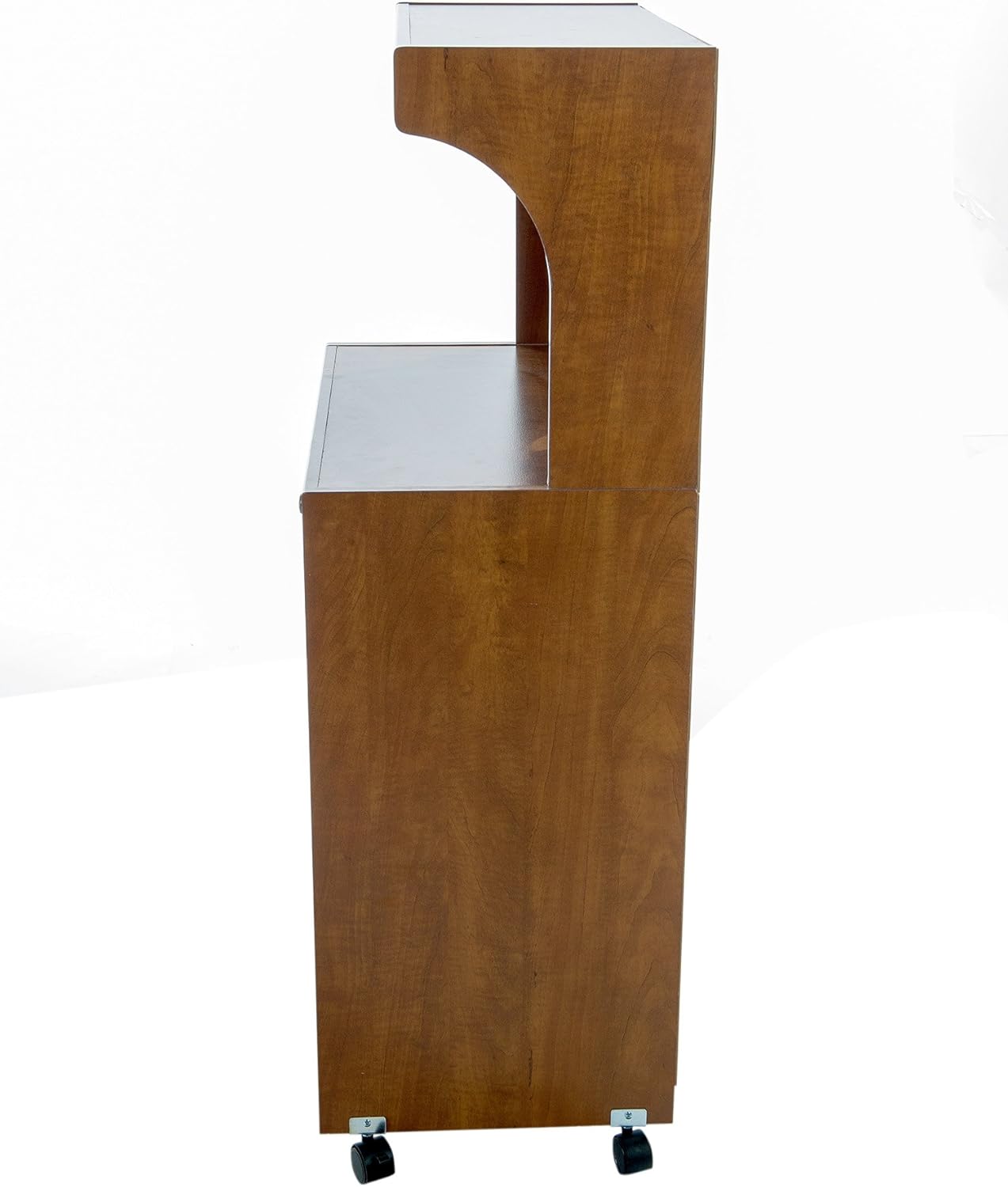 Home Source Industries Kevin Oak Microwave Cart, Light Walnut