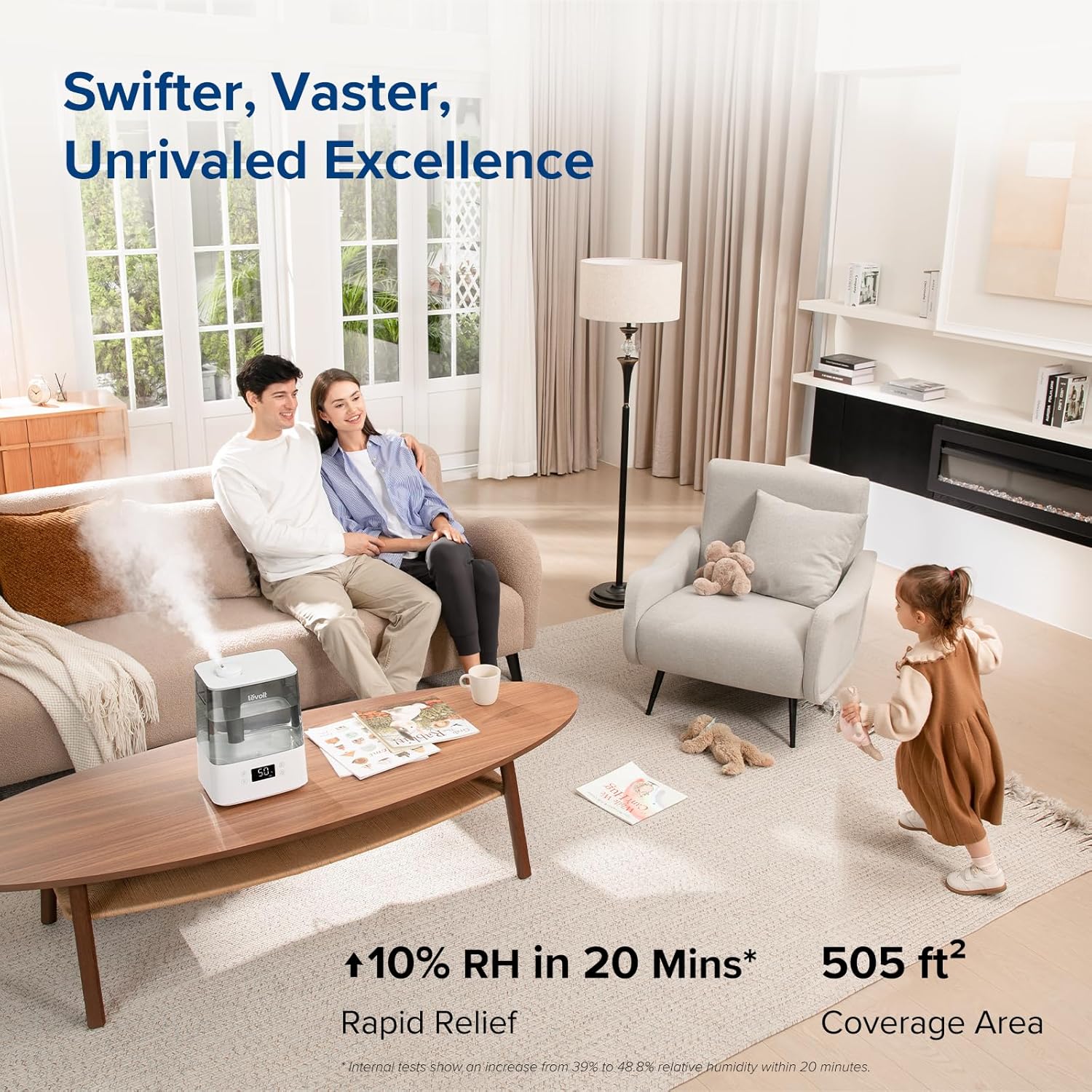 LEVOIT Humidifiers with 6L & 2.5L Tanks, Smart App Control, Ultra Quiet, Easy Top Fill, Auto Shut Off, Large Room Home Bedroom Baby Plants