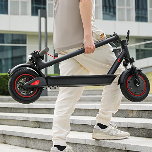 MoNiBloom E-Scooter Electric Kick Scooter w/LED Display and Bluetooth APP, Portable Folding Commuting Scooter for Adults & Teens