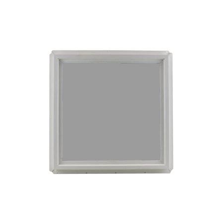 Shed Windows and More Square Window 24 inch x 24 inch Double Pane Tempered Low E Glass PVC Frame