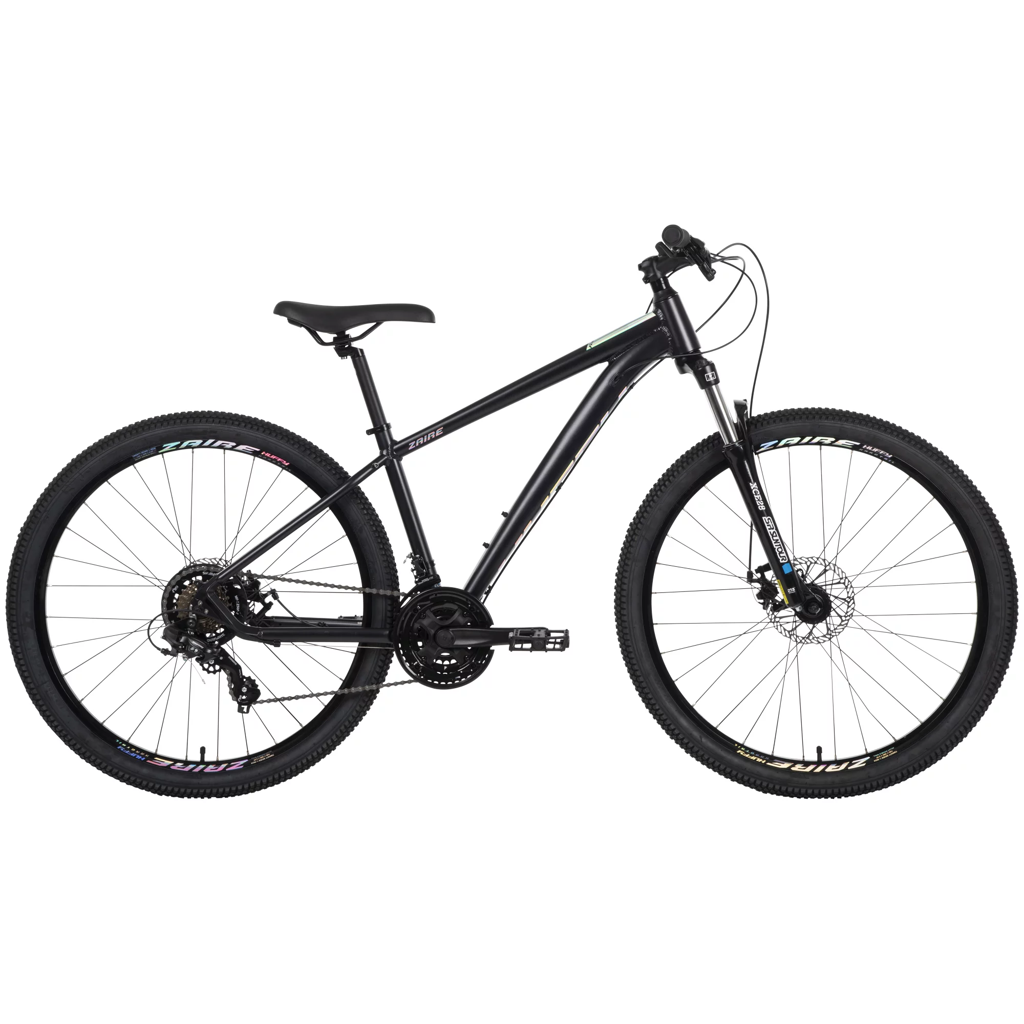 Huffy Zaire Mens' 27.5" 21 Speed Aluminum Hardtail Mountain Bicycle, Black