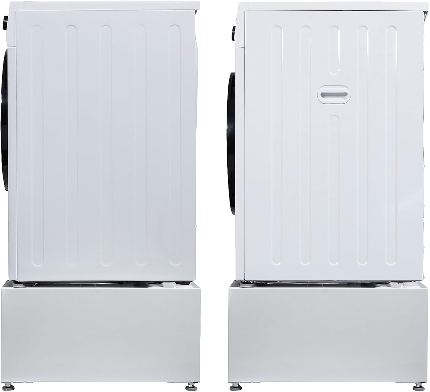 Equator Complete Laundry Set Washer 1.9cf 110V+Vented Dryer 220V+ Pedestals
