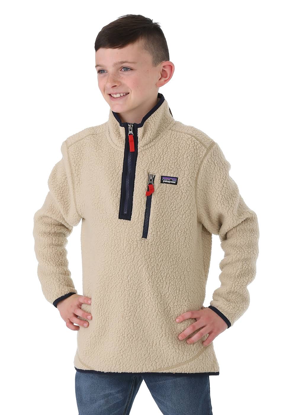 Patagonia Boys Retro Pile 1/4 Zip El Cap Khaki / M