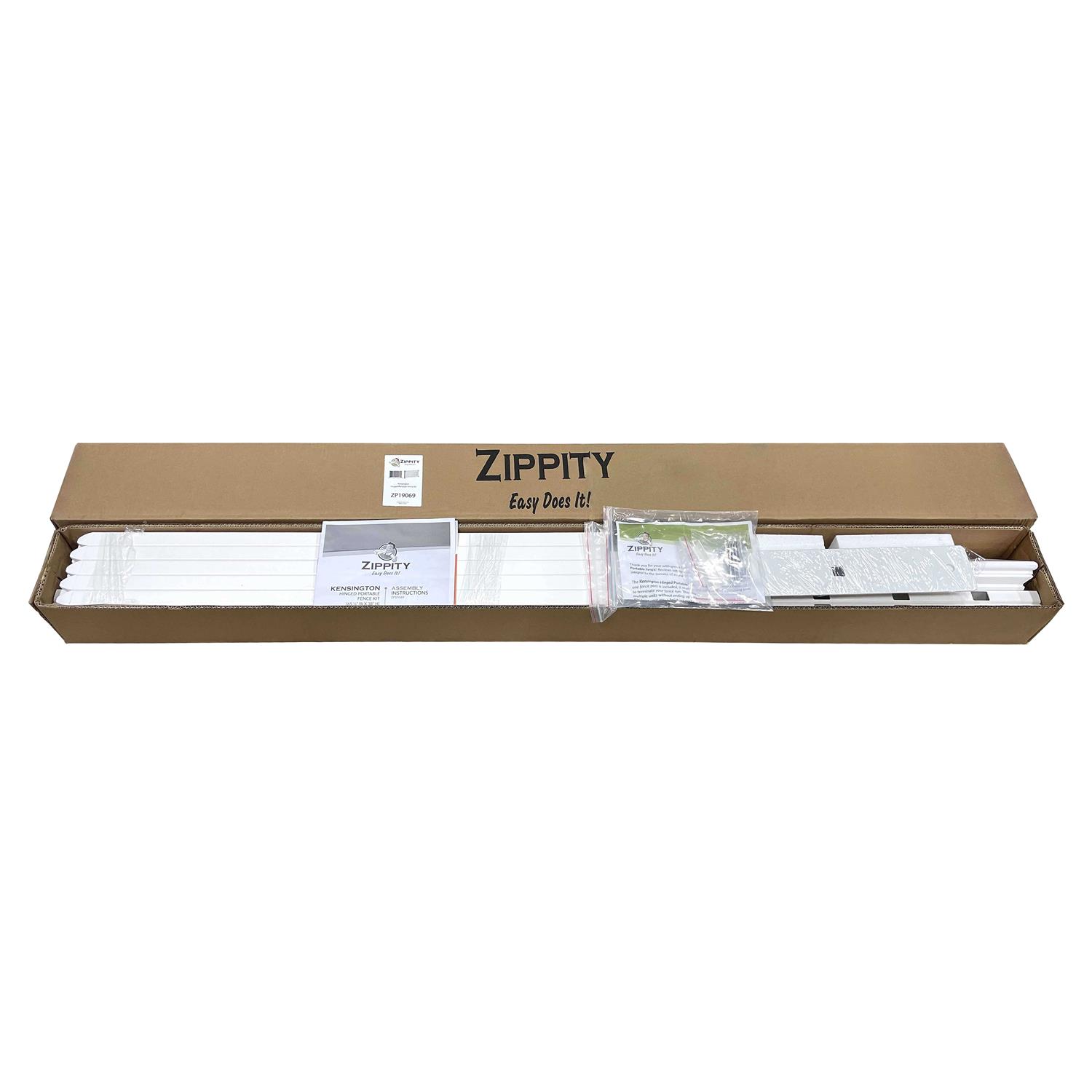 Zippity 3.2 ft. H x 5.5 ft. W Kensington Hinged Portable Event Vinyl Fence Panel Zippity Outdoor Products - Shop Hardware Tools Online Store