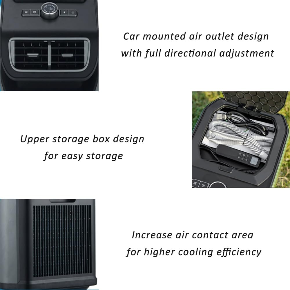 6000 BTU Portable Air Conditioner Car Mounted Cooler Multi-Gear Adjustment Small Size AC for Indoor, Camping, Tent and Car