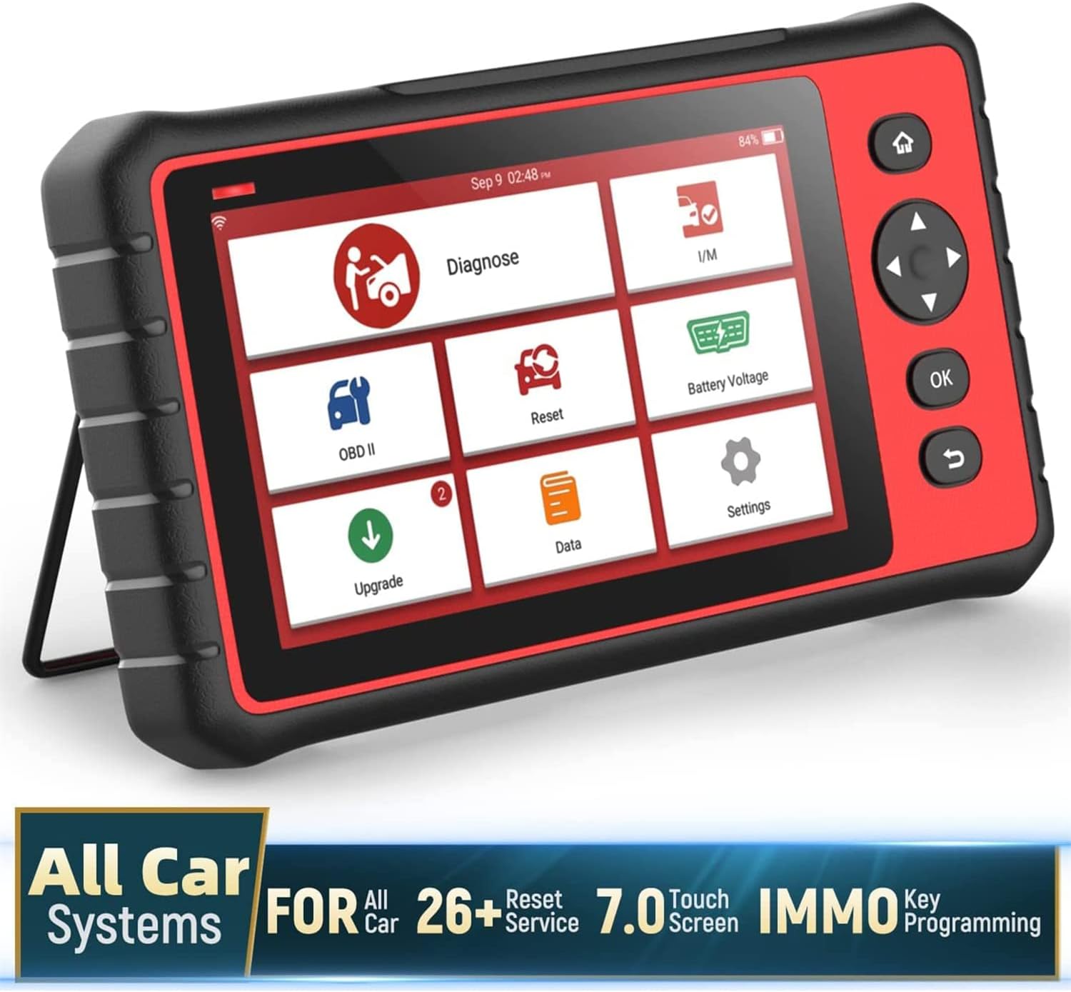 LAUNCH Scan Tool CRP909C OBD2 Scanner, All System Car Diagnostic Scanner, OE-Level OBD2 Code Reader with 26 Reset, IMMO/Auto Bleed/SRS/TPMS/Injector Coding Scanner, Upgraded of CRP123/129, Free Update