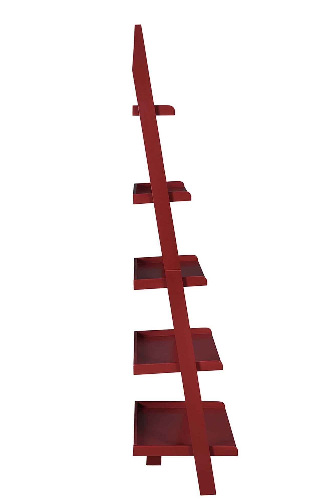 Convenience Concepts American Heritage Bookshelf Ladder, Red