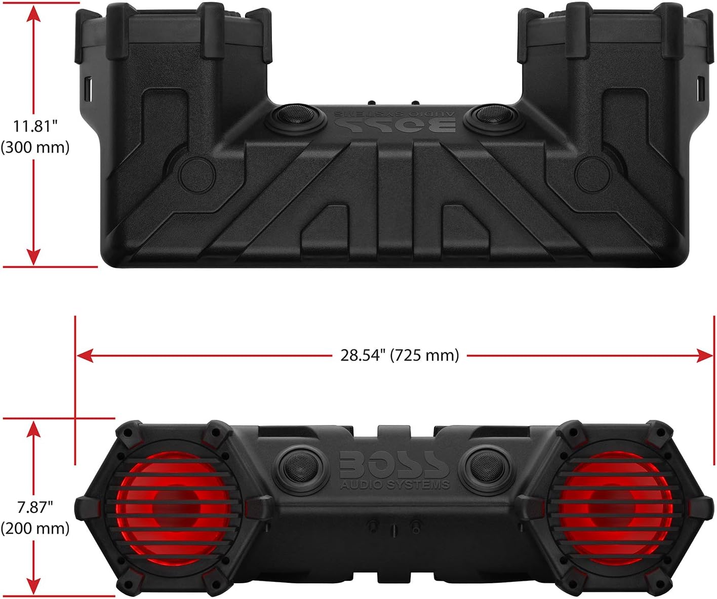 BOSS Audio Systems ATV30BRGB ATV UTV Weatherproof Sound System - 6.5 Inch Speakers, 1 Inch Tweeters, Built-in Amplifier, Bluetooth, Multi-Color Illumination, Easy Installation for 12 Volt Vehicles